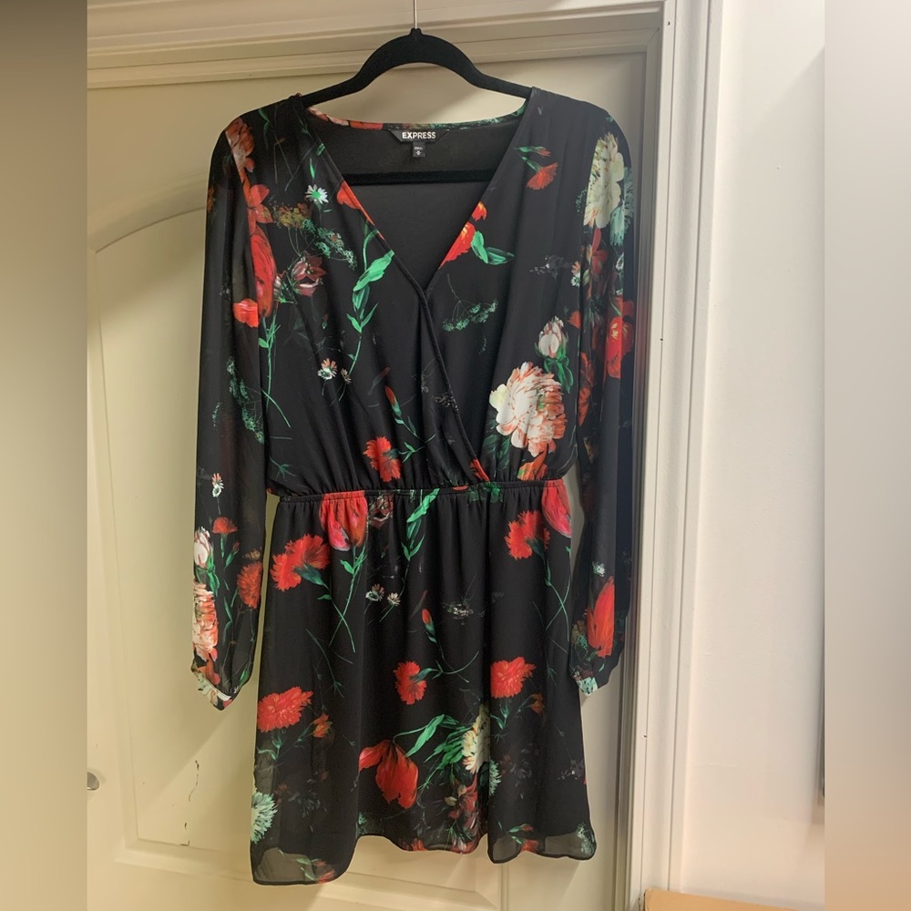 Floral long sleeve dress